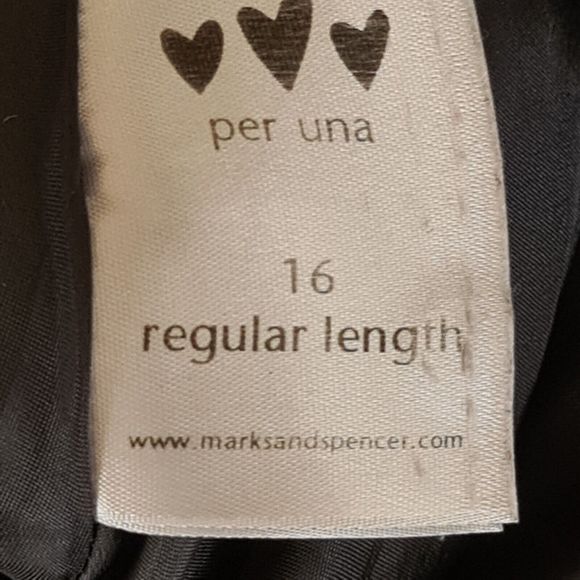 Per Una Midi Skirt Size 16R Black Flippy Panelled Glen Check Cord Lace Boho - Picture 14 of 15